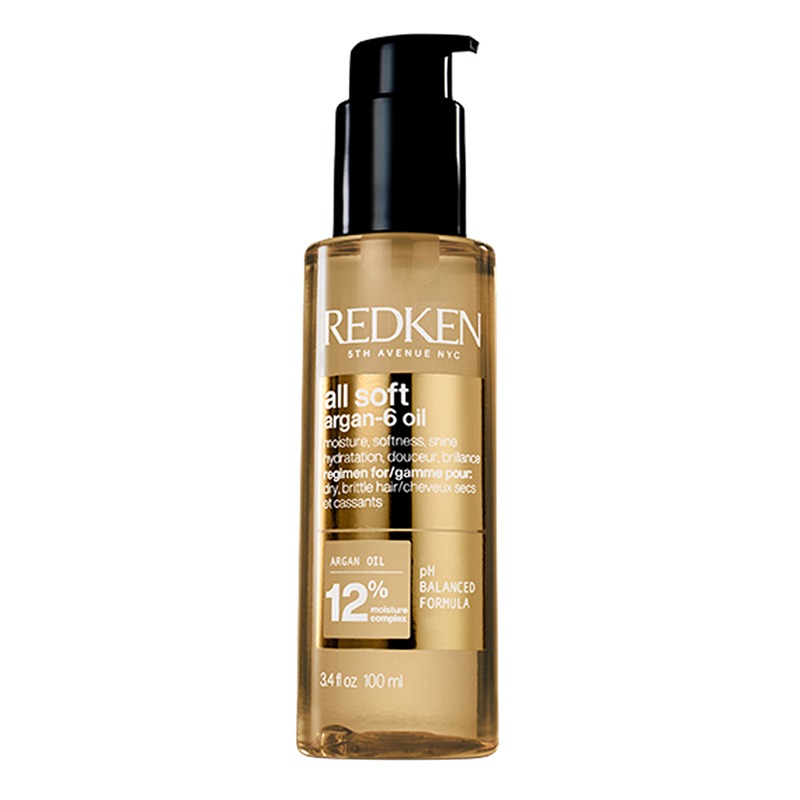 Redken All Soft Argan-6 Oil, non-greasy, for softness, shine and protection 100ml
