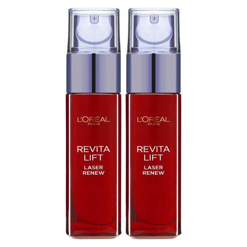 L'Oreal Paris DOUBLE Revitalift Laser Renew Advanced Anti-Ageing Smoothing Serum Wrinkles Appear Reduced & Skin Texture Feels Improved, Formulate To Refine Pores & Target Skin Texture, 30Ml