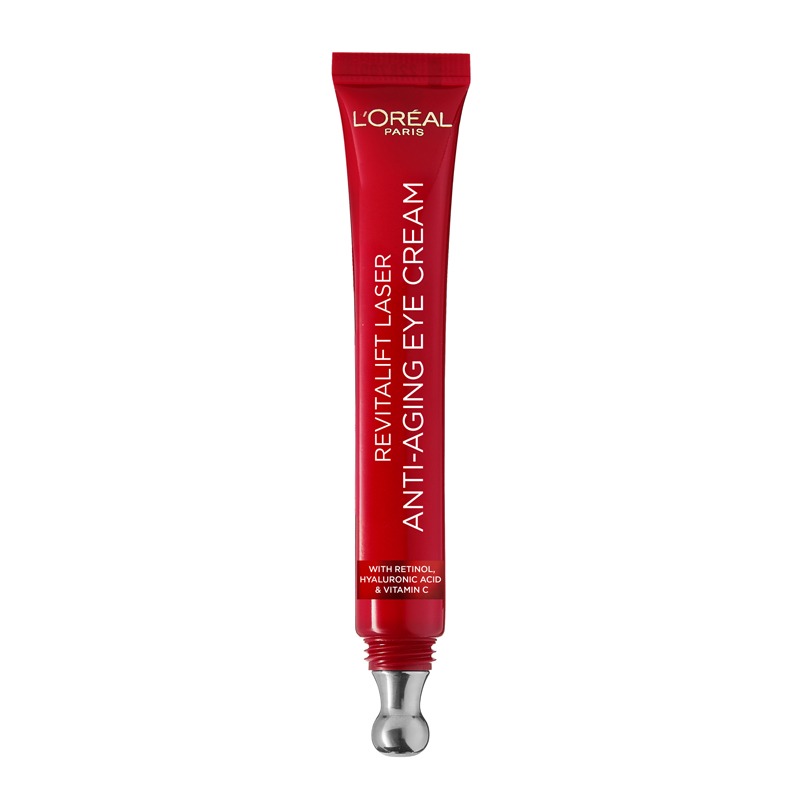 L'Oreal Paris Laser Renew Anti-Ageing Triple Action Eye Cream, Smooth Wrinkles And Target Eye Bags, Pro-Retinol, Hyaluronic Acid And Vitamin C, 15Ml