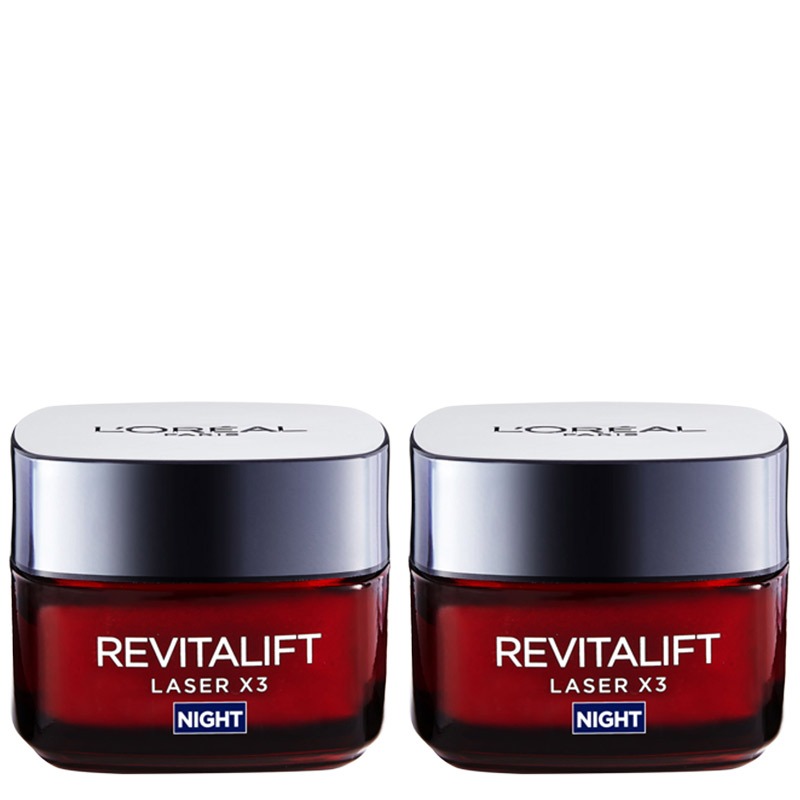 L'Oreal Paris DOUBLE Laser Renew Triple Action Anti-Ageing Night Cream, Reduce Wrinkle Appearance, Moisturise And Boost Skin Radiance, Pro-Retinol, Hyaluronic Acid And Vitamin C, 50Ml