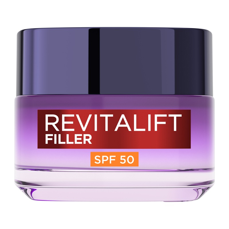 L'Oreal Paris Revitalift Filler Deep Replumping Anti-Ageing Spf50 Cream, Uv Protection, Moisturising, Intensely Hydrates And Smooth Wrinkles With Macro, Micro And Micro-Epidermic Hyaluronic A