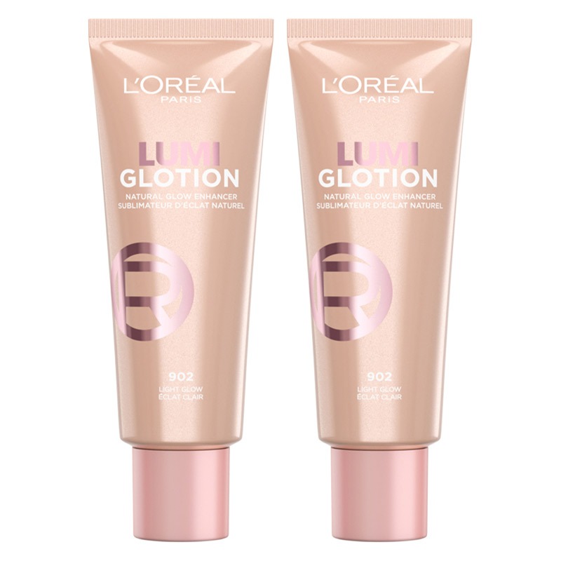 L'Oreal Paris DOUBLE Multi-Use Glow Enhancer, 24H Hydration With Shea Butter And Glycerin, For Face And Body, Paradise Lumi Glotion, Shade 902: Light Glow, 40 Ml
