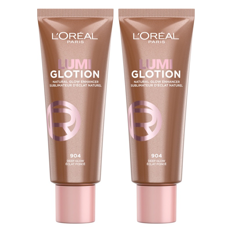 L'Oreal Paris DOUBLE Multi-Use Glow Enhancer, 24H Hydration With Shea Butter And Glycerin, For Face And Body, Paradise Lumi Glotion, Shade 904: Deep Glow, 40 Ml