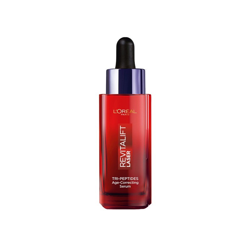 L'Oreal Paris Revitalift Laser Tri-Peptides Age-Correcting Serum, Visibly Reduces Appearance Of Wrinkles, Plumps And Evens Skin Tone, Formulated With Peptides, Hyaluronic Acid, And Vitamin Cg