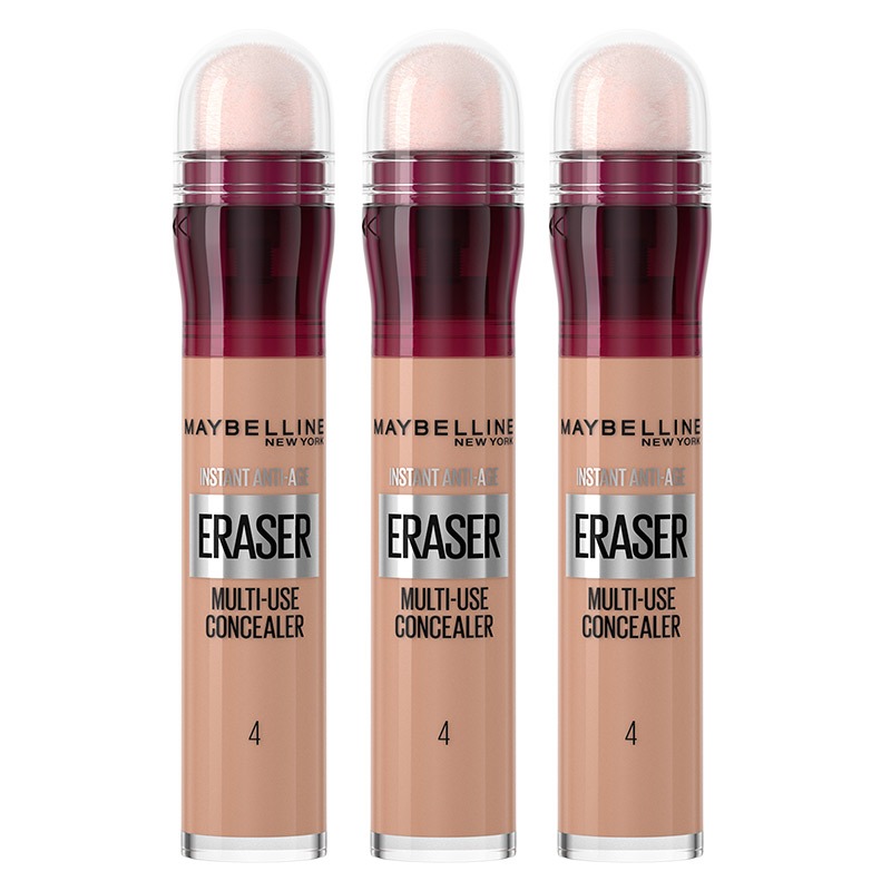 Maybelline TRIPLE  Concealer Instant Anti Age Eraser Eye, Dark Circles And Blemish, Ultra Blendable Formula Dermatologist Tested & Suitable For Sensitive Skin 04 Honey