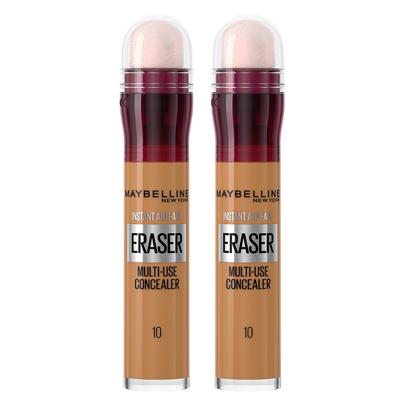 Maybelline DUO Concealer Instant Anti Age Eraser Eye Concealer, Dark Circles And Blemish Concealer, Ultra Blendable Formula 10 Caramel
