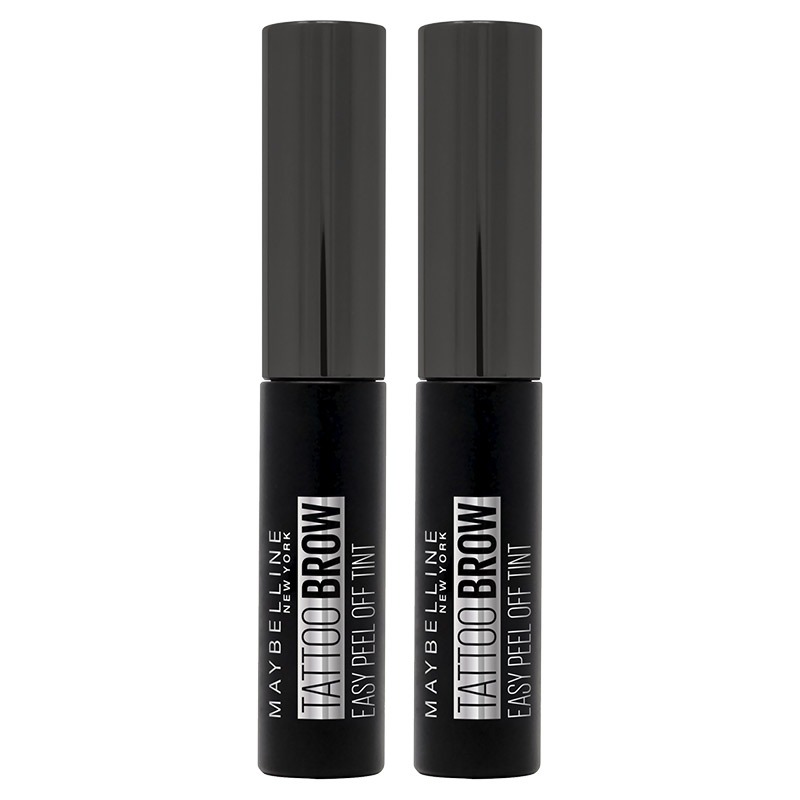 Maybelline DUO New York Tattoo Brow Peel Off Eyebrow Gel Tint, Semi-Permanent Colour, Waterproof, Lasts Up To 3 Days, Colour: Black Brown