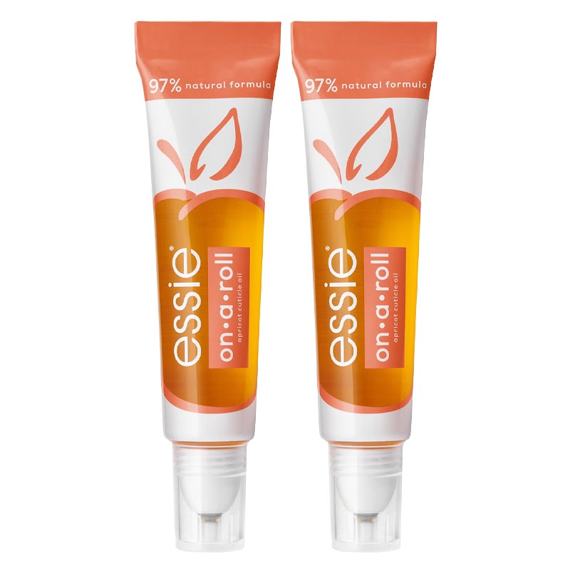 Essie DOUBLE Essie Apricot Nail And Cuticle Oil Treatment, Nail Care Nourishing, Softening, Moisturizing Apricot Cuticle Oil For Dry And Brittle Hands And Nails, On A Roll, 13.5 Ml