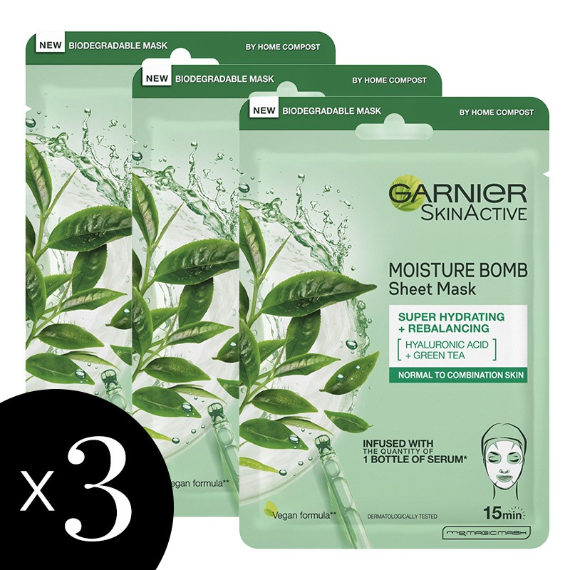 Garnier TRIPLE Moisture Bomb - Green Tea