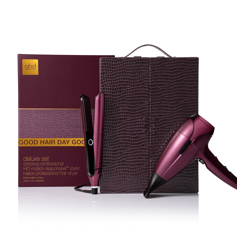 ghd Chronos Styler & Helios Hairdryer in Cherry