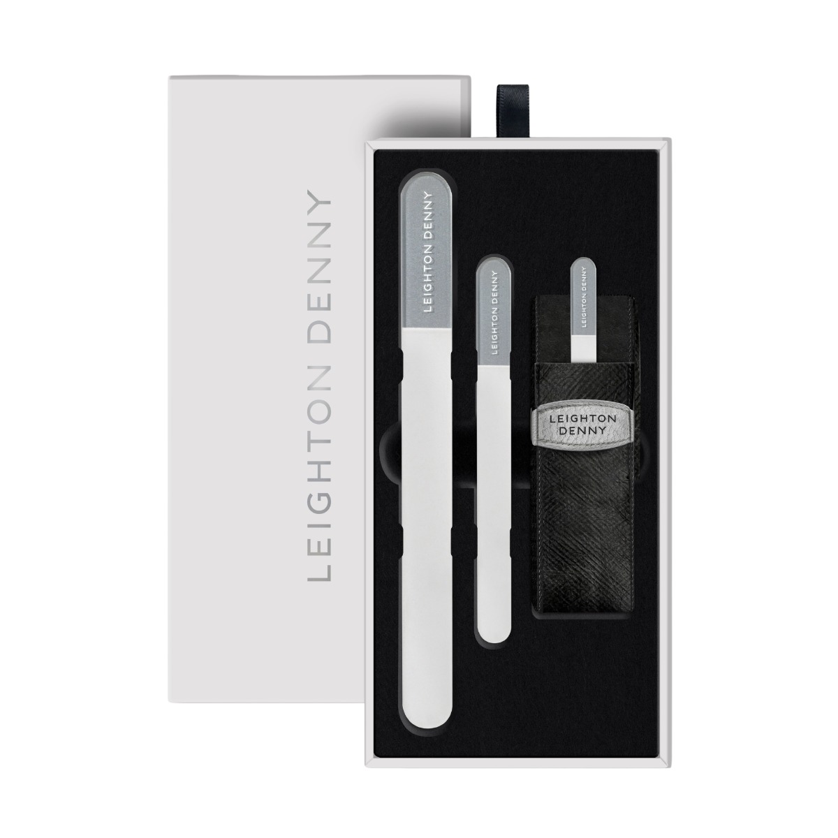 Leighton Denny Crystal Nail File Set - Small, Large & Travel Crystal Nail File