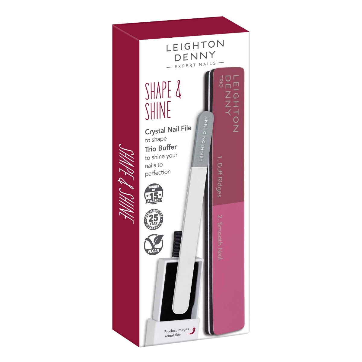 Leighton Denny Shape & Shine - Small Crystal Nail & Trio Nail Buffer