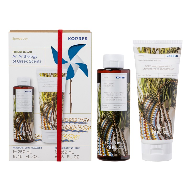 Korres Set Forest Cedar Shower Gel 250ml & Body Milk 200ml  