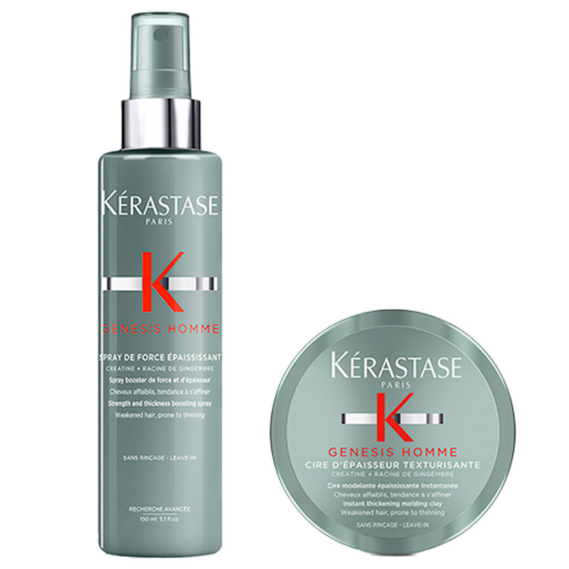 Kérastase Genesis Homme Thickness Boosting Spray 150ml & Molding Clay 75ml Pack