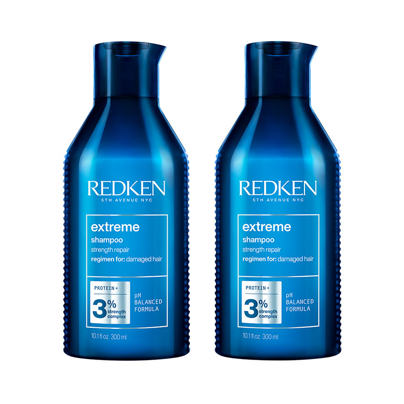Redken Extreme Shampoo 300ml Double | Strengthens & Repairs Damaged Hair |  Professional Hair Repair Cleanser | Protein-Enriched Formula | Salon Quality Haircare Treatment