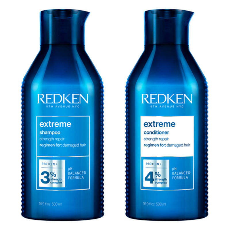 Redken Extreme Shampoo 500ml & Extreme Conditioner 500ml Duo | Strengthen & Repair Damaged Hair | Best Haircare Combo