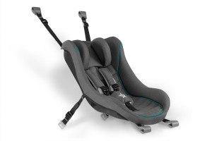 Qeridoo hamak dla niemowląt fotelik do przyczepek rowerowych Sportrex Kidgoo Qupa Dark Grey