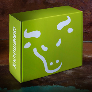 Gourmetfleisch Geschenkbox mit Steakbrett