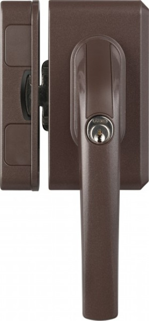 ABUS FO500N Stabiles Fenster-Zusatzschloss Braun