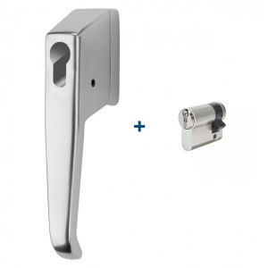 ASSAABLOY Fenstergriff 9M10 mit ABUS Vitess Vitess.1000 Weiß Einzelschließend