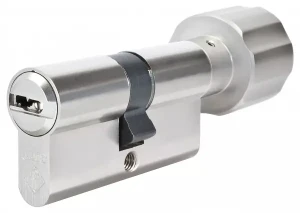 ABUS Bravus 3000 MX Knaufzylinder B3L430, je 3 Schlüssel Außen/Innen = 30/30 Standardbohrschutz Nickel (silberfarbig) Einzelschließend