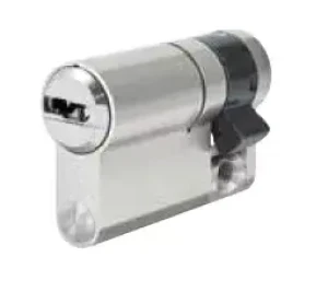 ABUS Bravus 3000 MX Halbzylinder B3L452, je 3 Schlüssel Standardbohrschutz 30/10 Nickel (silberfarbig) Einzelschließend