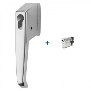 ASSAABLOY Fenstergriff 9M10 mit ABUS Bravus Bravus.2000 Weiß Einzelschließend