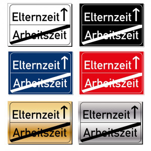 Lasergraviertes Kunststoffschild Abschied "Elternzeit" (300x200 mm)
