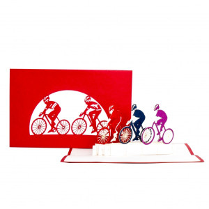Colognecards Pop-Up Karte Radfahrer