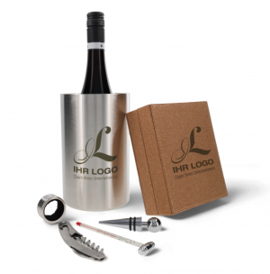 Genießer-Set (Weinkühler & 4-teiliges Wein-Set)