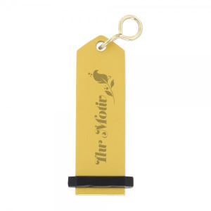 Hotel Schlüsselanhänger Gold mit Gravur (65 x 20 mm)