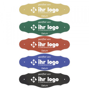 Bankschild aus Aluminium (125 x 42 mm)
