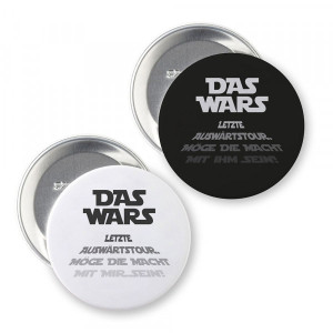 Buttons SET Junggesellenabschied "DAS WARS" (ø 37 mm rund - 7 Stück)