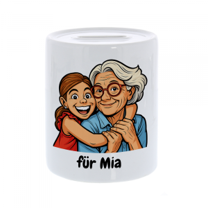 Spardose mit Karikatur & Individualisierung