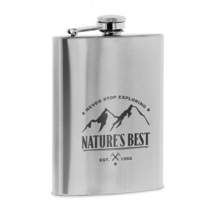 Flachmann aus Edelstahl Wandern - "Nature´s Best"