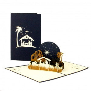 Colognecards Pop-Up Karte Weihnachtskrippe