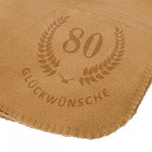 Fleecedecke zum 80. Geburtstag "Glückwünsche"