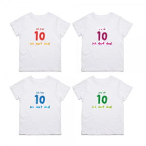 Kinder T-Shirt zum 10. Geburtstag "Ich darf das"