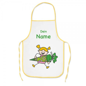 Kinderschürze individuell 4-farbig bedruckt (22x16 cm)