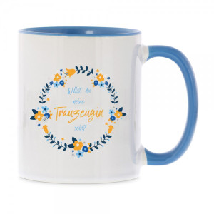 Keramiktasse "Willst du meine Trauzeugin sein"