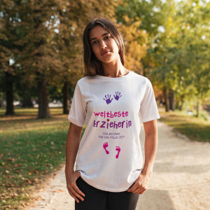T-Shirt Abschiedsgeschenk "Weltbeste Erzieherin"