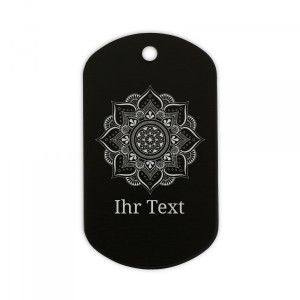 "Zentangle" Dog Tag / Militäranhänger mit Motiv & Individualisierung