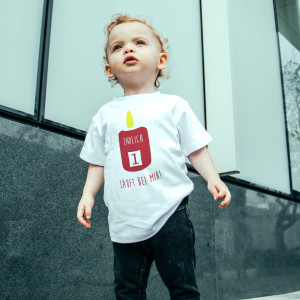 Kinder T-Shirt zum 1. Geburtstag "Endlich 1"