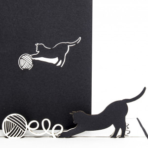 Colognecards Pop-Up Karte Spielende Katze