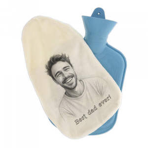 Wärmflasche mit Bleistiftzeichnung & Individualisierung