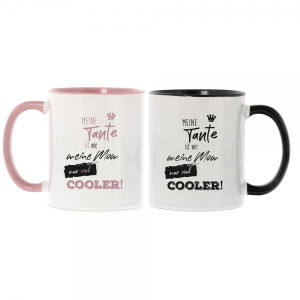 Keramiktasse "Meine Tante ist wie meine Mom - nur viel cooler!"