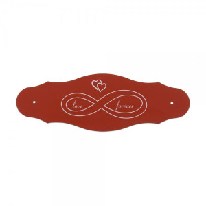 Schild aus Aluminium "love forever" (125 x 42 mm )