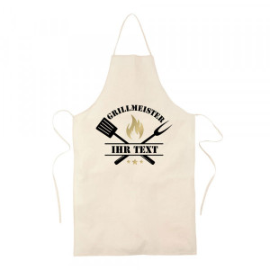 Schürze Grillmeister / Grillmeisterin mit Motiv & Individualisierung