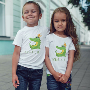 Kinder T-Shirt zum 6. Geburtstag "sweet six"