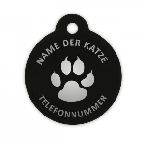 Katzenmarke rund (Gravurmaß Ø 23 mm)